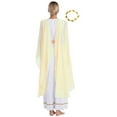 thumbnail image 2 of TiaoBug Womens Ancient Greek Costume Grecian Sleeveless Roman Queen Dress God Toga with Headwear Champagne XXL, 2 of 7