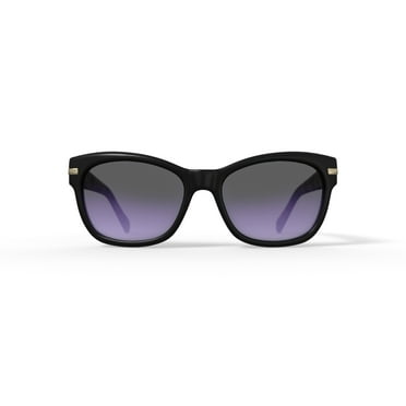 FLOWER Women's Rx'able Fashion Sunglasses, FLR1002, Holly, Black, 56-18-135, with Case