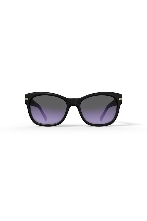Women's Rx'able Fashion Sunglasses, FLR1002 - Holly, Black, 56-18-135, with Case