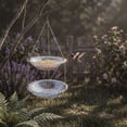 thumbnail image 5 of KoiLife Bird Feeder Tray Platform Bird Feeder Birdfeeders Outside Hanging Finch Feeder Cardinal Bird Feeder 20" Pink Double Layer Hanging Bird Feeder Decorative Bird Bathing Basin, 5 of 5