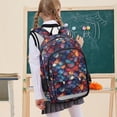 thumbnail image 7 of FORMRS Unisex School Backpack 17" Student Travel Bag with Laptop Compartment, Purple Dragon Scales Pattern, 7 of 7