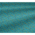 thumbnail image 4 of oneOone Cotton Jersey Bondi Blue Fabric Leaves & Flower Floral Craft Projects Decor Fabric Printed By The Yard 58 Inch Wide, 4 of 4