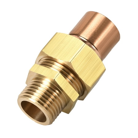G1/2 Lead Free Copper Union Fitting with Sweat Solder Joint to Male Threaded Connect for Use 19mm Nominal Size