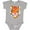 AC-Heather Grey, variant on Tiger Head Boys or Girls Baby Bodysuit