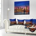 thumbnail image 2 of Designart Manhattan with Lights and Reflections - Throw Pillow - 16x16, 2 of 4