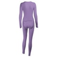 thumbnail image 6 of Women's Sexy Butt Button Back Flap Jumpsuit V Neck Long Sleeve Romper Solid Bodycon Pajamas One Piece, 6 of 6
