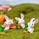 thumbnail image 3 of 6 uds. Adornos de conejo para decoración de tartas, decoración de figuritas de jardín de conejos elegantes, decoraciones de mesa de conejito de Pascua de PVC, adornos para la primavera o el hogar, 3 of 5