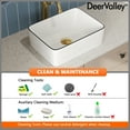 thumbnail image 6 of Liberty 16 in. Rectangular Ceramic Bathroom Vessel Sink Art Basin in White and Black Rim Faucet Not Included   DV-1V0317, 6 of 12