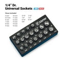 thumbnail image 6 of Capri Tools 1/4 in. Drive Master Universal Socket Set, 5 to 15 mm, 3/16 to 9/16 in. Metric and SAE, 19-Piece, 6 of 6