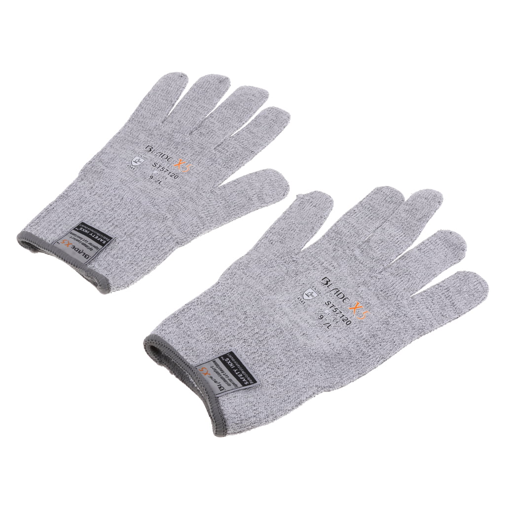 Safety Mittens Work Gloves Details about   Cut Resistant Gloves Food Grade Level 5 Protection 