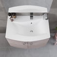 thumbnail image 6 of Eviva Romina 28"W x 22"D Gray Oak Wall Mount Bathroom Vanity with White Acrylic Countertop and Integrated Sink, 6 of 11