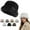 Black, variant on Women's Winter Thick Soft Bucket Hat - Warm Thermal for Cold Weather Versatile Fisherman Hat for Girls & Ladies Casual Daily Wear,Size:One Size