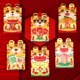 thumbnail image 5 of 12 Piezas de Dibujos Animados sobre Rojo Chino Hong Bao Wrap Bolsas Dinero Rojo, 5 of 9