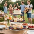 thumbnail image 2 of Wobogo American Fireworks Dogs Truck 3 Tier Acrylic Cake Stand with Clear Round Hold for Wedding Holiday Birthday Baby Shower Tea Party, 2 of 8