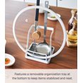 thumbnail image 4 of Yamazaki Home Lid and Ladle Stand - Large, White, Steel, Water Resistant, No Assembly, 4 of 7