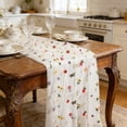 thumbnail image 4 of Alaparte Floral Lace Table Runner 72" Embroidery Tulle Spring Wildflower Ivory White Table Runner Seasonal Summer Butterfly Kitchen Dining Gauze Decoration for Wedding Birthday Party, 4 of 6