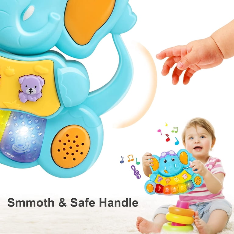 Toy Life Baby Piano, Light-Up Elephant Musical Toy photo 2