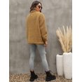 thumbnail image 4 of REDHOTYPE Women's Button Long Sleeve Brushed Jacket Coats with Pockets, 4 of 5