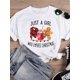 thumbnail image 1 of Camiseta con estampado de árbol de estrellas para mujer, ropa de vacaciones de Festival encantador, Feliz Navidad, Año Nuevo, moda femenina, camisetas gráficas, 1 of 4