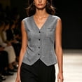 thumbnail image 5 of Noric Women's Tank Tops V Neck Gingham Button Down Summer Casual Relaxed Fit with Pocket Trendy 2026, 5 of 8