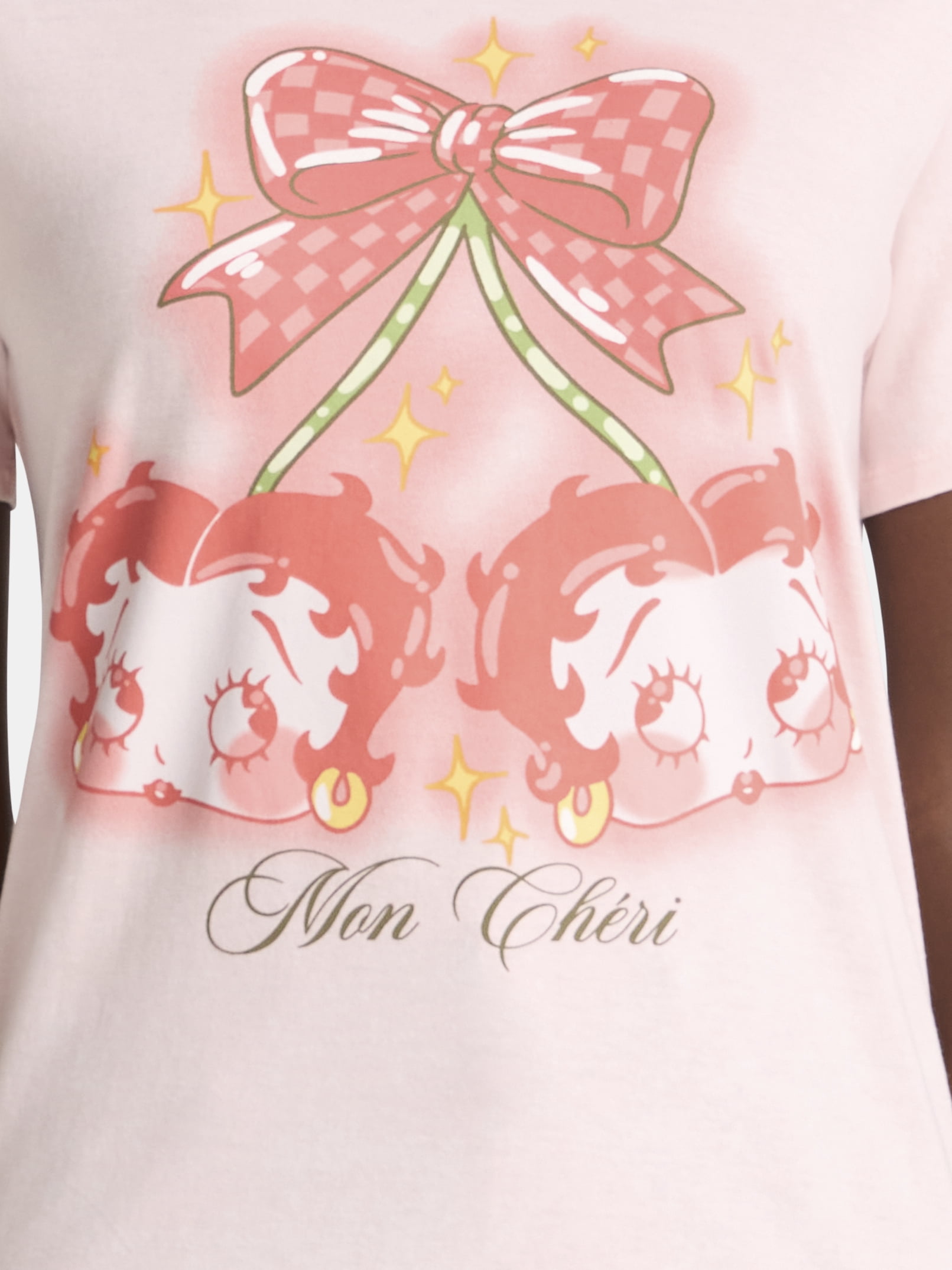 Betty Boop Women's Graphic Tee with Short Sleeves, Sizes XXS-XXL
