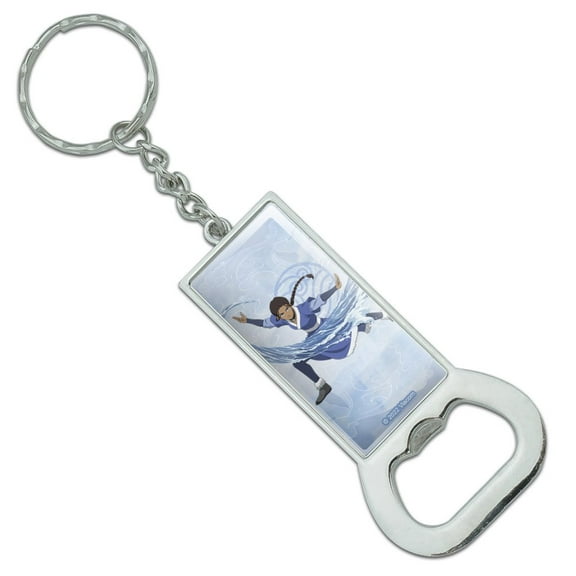 Avatar the Last Airbender Katara Keychain Rectangle Chrome Plated Metal Bottle Cap Opener