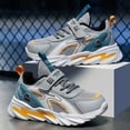 thumbnail image 5 of Kids Boys Lightweight Running Shoes Breathable Non Slip Casual Mesh Basketball Shoes Toddler Comfortable Slip On Sneakers Gray Size 1.5 Big Kids, 5 of 5