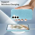 thumbnail image 2 of Samsung Galaxy S24 Case Glitter [Support Wireless Charging] Soft TPU Slim Shockproof Protective Cover Samsung Galaxy S24 Glitter Phone Case for Women Girl Blue, 2 of 14