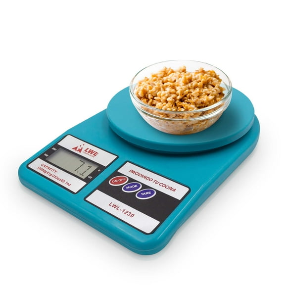 Báscula Digital Gramera 10kg Cocina Repostería Precisión Color Turquesa