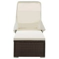 thumbnail image 6 of vidaXL Patio Lounge Chair Outdoor Sunbed with Foldable Canopy Poly Rattan, 6 of 20