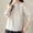 Shirts-52Khaki, variant on Blouses For Women Dressy Casual Soft Crew Neck 3/4 Puff Sleeve Cute Tops Summer Tops Side Drawstring Ruched Button Work Wear