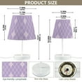 thumbnail image 3 of LED Desk Lamp Purple Block Table Nightstand Lamps with 3 Color Temperatures for Home Bedroom Living Room Decor 8x12, 3 of 8
