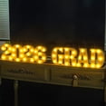 thumbnail image 3 of GRAD 2026 LED Long Marquee Light Up Letters Sign, Graduation Decorations for Class of 2026 Party, Table Centerpieces for Kindergarten High School College Graduation Decor, 3 of 8