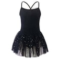 thumbnail image 4 of Ticikt Girls Dance Ballet Leotard with Skirt,Lace Sleeves Ballerina Gymnastics Outfit,Color:Black,Size:7-8 Years, 4 of 9