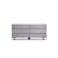 thumbnail image 3 of Modrest Arlene 6-Drawer Rectangular Modern Wood Veneer Dresser in Elm Gray, 3 of 5