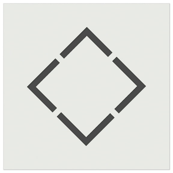 Diamond Shape Border Outline DIY Cookie Wall Craft Stencil - 5.5 Inch