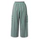 thumbnail image 4 of WILLBEST Pantalones Palazzo de Verano para Mujer, Informales, de Pierna Ancha, Cintura Alta, Holgados, a Rayas, para Playa, para Viajes, con Estilo y Comodidad Diarios. Extra Grande, 4 of 4