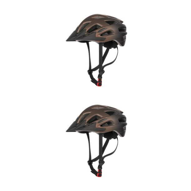 Eigraketly Fuerte resistencia al impacto Cascos de ciclismo para seguridad y protección Casco de bicicleta Cascos de bicicleta tamaño libre de oro oscuro tamaño libre 2Conjunto