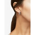 thumbnail image 4 of Time and Tru Silvertone Multi Earring Set, 5 Pairs, Initial V, 4 of 4
