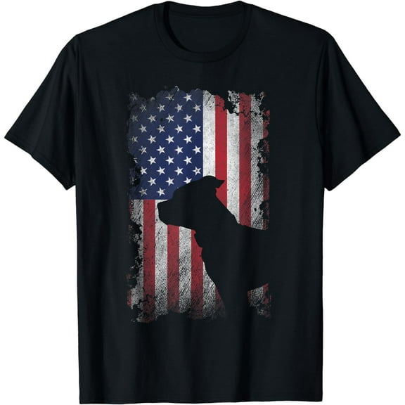 Patriotic Pit Bull Terrier American Flag Pitbull Dog Lover T-Shirt