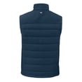 thumbnail image 3 of Men's Cutter & Buck Navy Binghamton Rumble Ponies Evoke Hybrid Eco Softshell Recycled Full-Zip Vest, 3 of 3