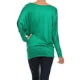 thumbnail image 4 of Moa Collection Women's Relaxed Fit Tunic Top Dolman Sleeve Knit Casual Style, 4 of 4