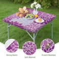 thumbnail image 4 of Easy Care Boho Floral Table Cover, 34x34 Inch Square Tablecloth with Elasticized Hem for Patio and Indoor Dining Tables, 4 of 6