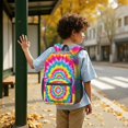 thumbnail image 6 of Pink and Yellow Tie Dye Pattern 17" School Backpacks for Teens,Waterproof Oxford Fabric,S-Shape Padded Straps for School,Travel,Hiking,Camping, 6 of 6