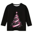thumbnail image 3 of BFHHYA Kids' Boys Girls Christmas T-Shirt - Christmas Tree Printed 3/4-Sleeve Crew Neck Top for Daily Holiday Wear (3-12Y), 3 of 5