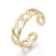 thumbnail image 3 of Brass Cuff Finger Rings Open Rings Nickel Free Curb Chain Shape Real 18K Gold Plated US Size 6(16.5mm), 3 of 3