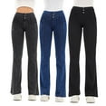 thumbnail image 3 of Fjuchai High Waisted Flare Jeans Pants for Women Bell Bottom Jeans Wide Leg Pants High Waisted Leggings Denim Pants S-XXL, 3 of 9