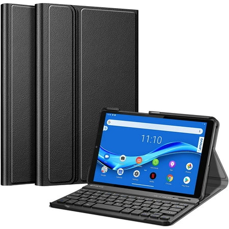 Fintie Wireless Bluetooth Keyboard Case for Lenovo Tab M8 HD TB-8505F TB-8505X / Smart Tab M8 TB-8505FS/ Tab M8 FHD TB-8705F 8" Tablet Stand Cover, Black
