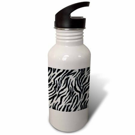 

3dRose Furry Zebra Sports Water Bottle 21oz