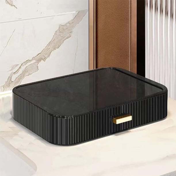 Organizador de maquillaje MIUOPUR con cajones apilables negros